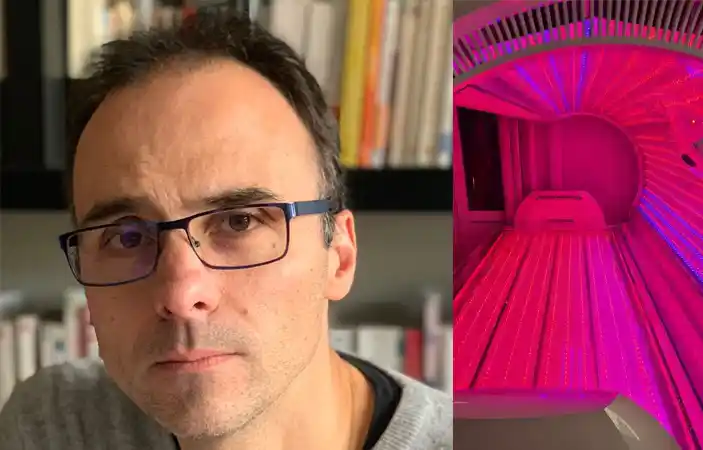 Docteur-Sebastien-Viaud-medecin-a-Annecy-pratiquant-la-photobiomodulation-pbm-corps-entier-Body-Boost-Bed-de-Bioledtherapy-France best